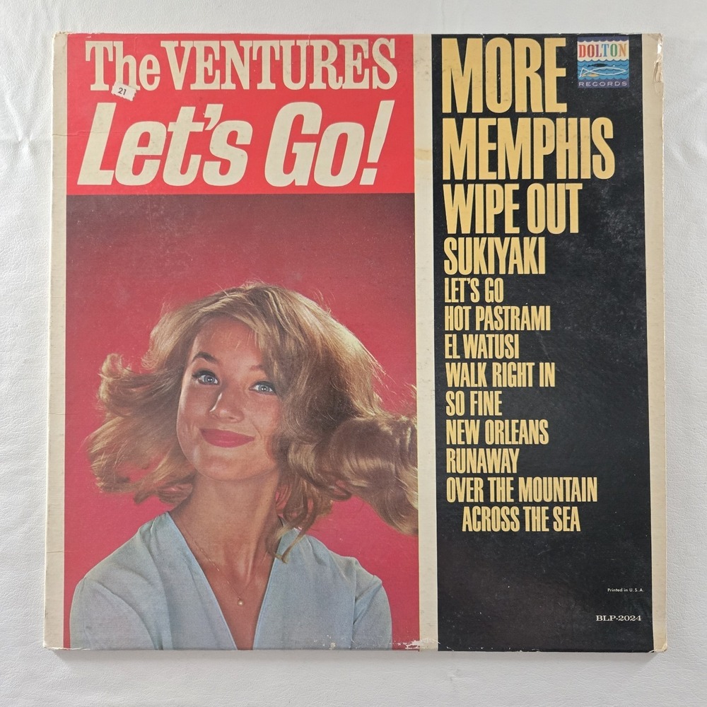 The Ventures "Lets Go!" LP Vinyl Record Album VG Tested BLP-2024